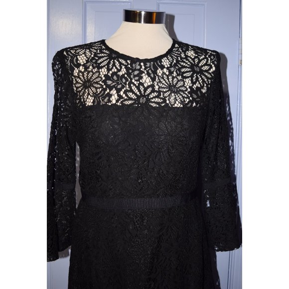 Nanette Lepore Black lace dress size 8 - Picture 2 of 9